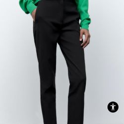 Zara Jogger Waist Pants Black XS