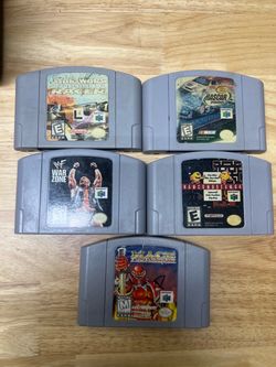 Lot of 5 Nintendo 64 Game Cartridges