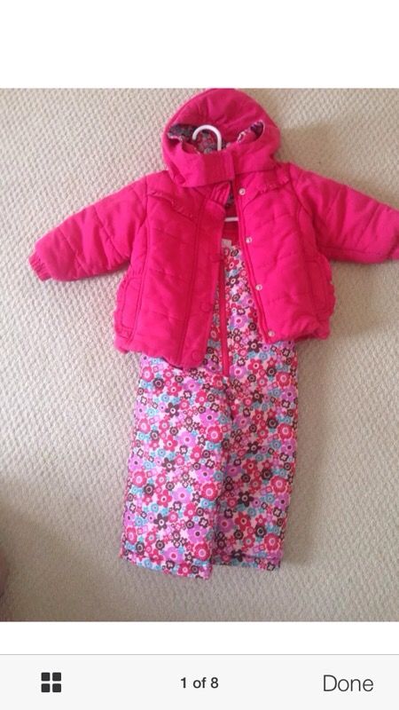 Osh kosh ski pants jacket winter set suit 12 mobths