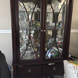 China cabinet with light