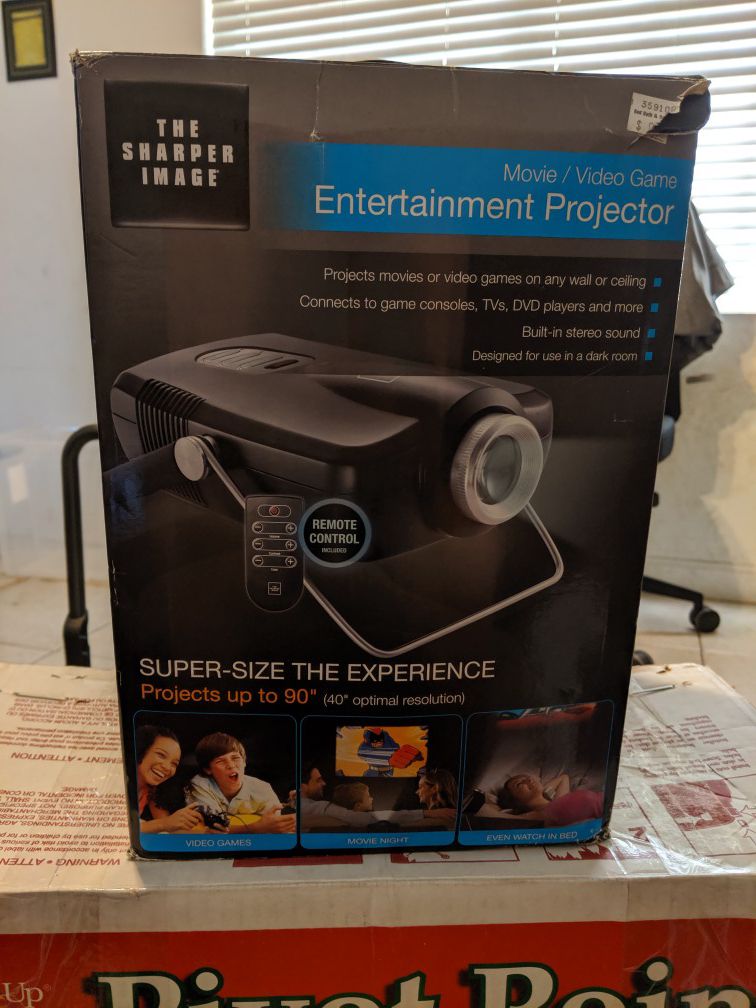 The sharper image entertainment projector