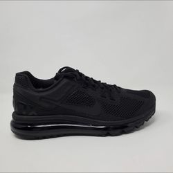 Men's Nike Air Max 2013 Running Sneakers Shoes - Triple Black - Size 8