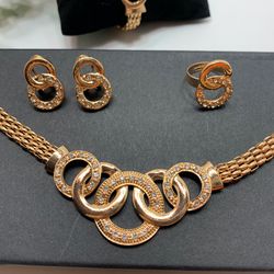 Jewelry Set, 18K Gold Plated, 5 Piece
