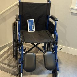 Foldable Wheelchair With Swing-Away Elevating Leg Rests 