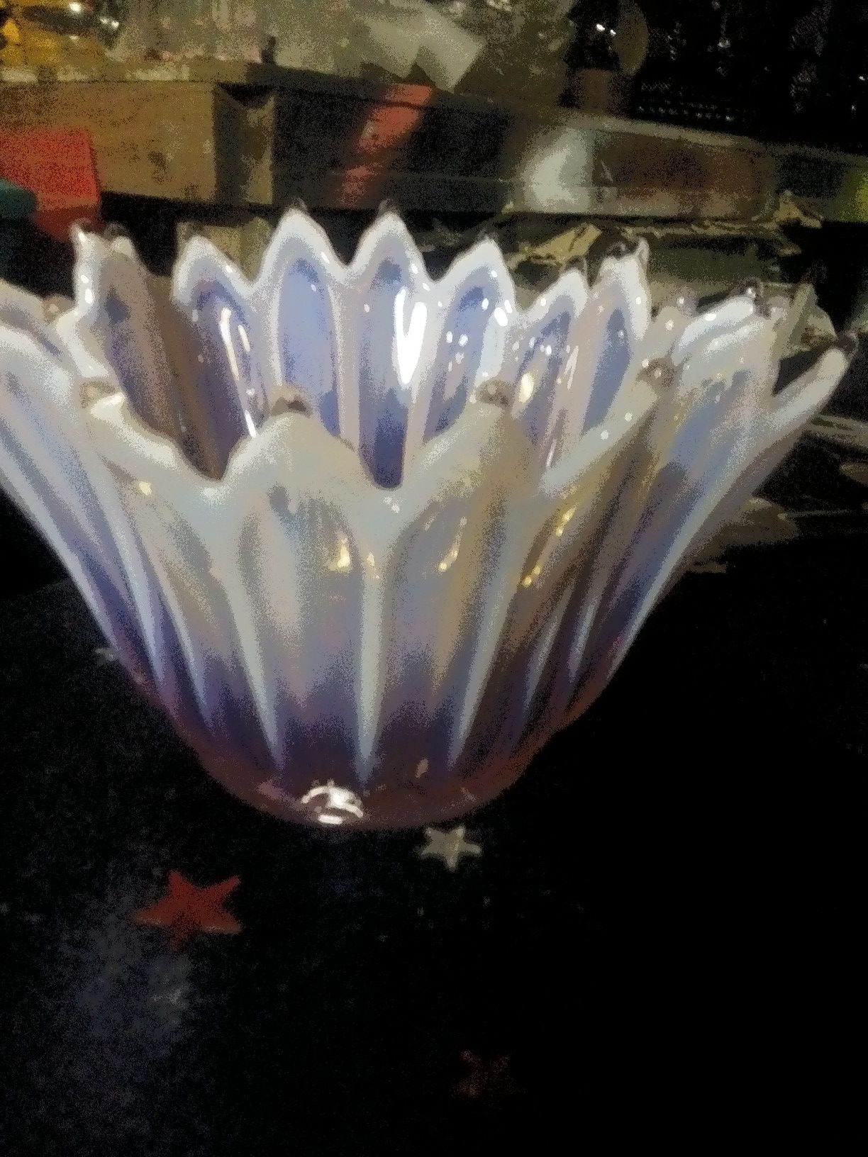 Large opalite pink bowl