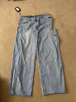 PrettyLittleThing Asymmetric Waistband Baggy Jeans