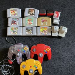 Nintendo 64 Games And Controllers