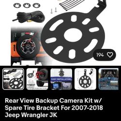 Jeep Wrangler Backup Camera Mount NEW