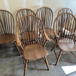 Six Nice Oak Chairs
