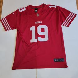 SF 49ers #19 Deebo Samuel Red Stitched Football NFL On Field Jersey 
Men's XXXL  Embroidered Stitched. Like new, never been worn. Arm pit to 
Arm pit 