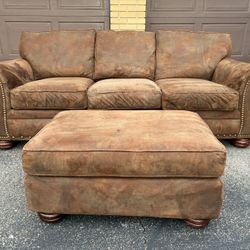 Microfiber Sofa And Ottoman