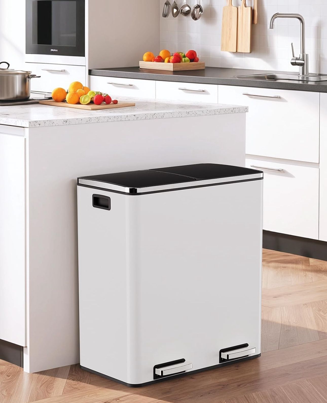 60L(16 Gal) Dual Trash Can