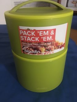 Aladdin Pack Em & Stack Em Insulated Tiffin Lunch Set