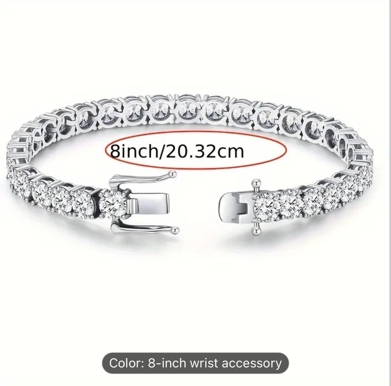 Luxurious 10.5-14 Carat Moissanite Tennis Bracelet -8inch-brand new