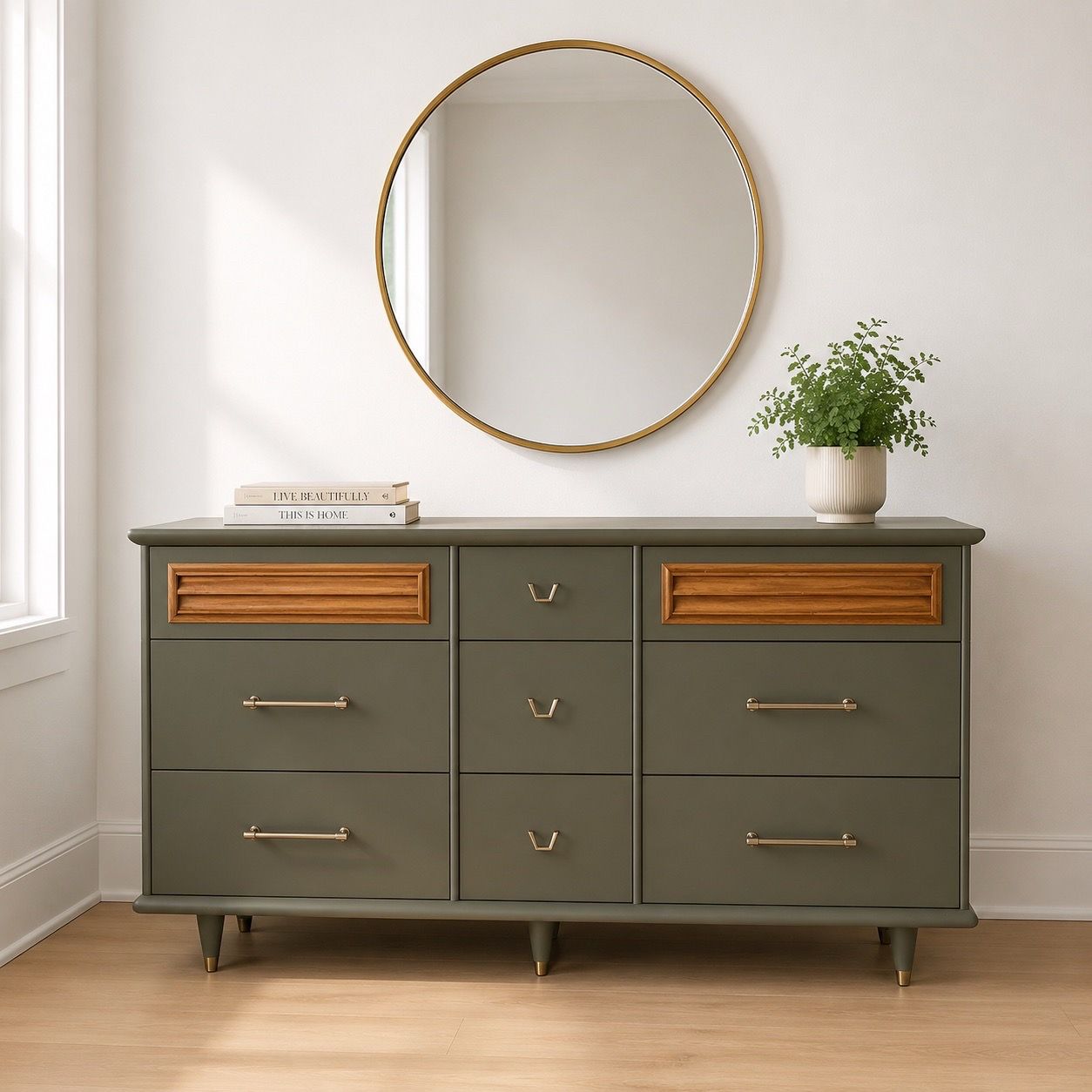 MCM Vintage Green Dresser