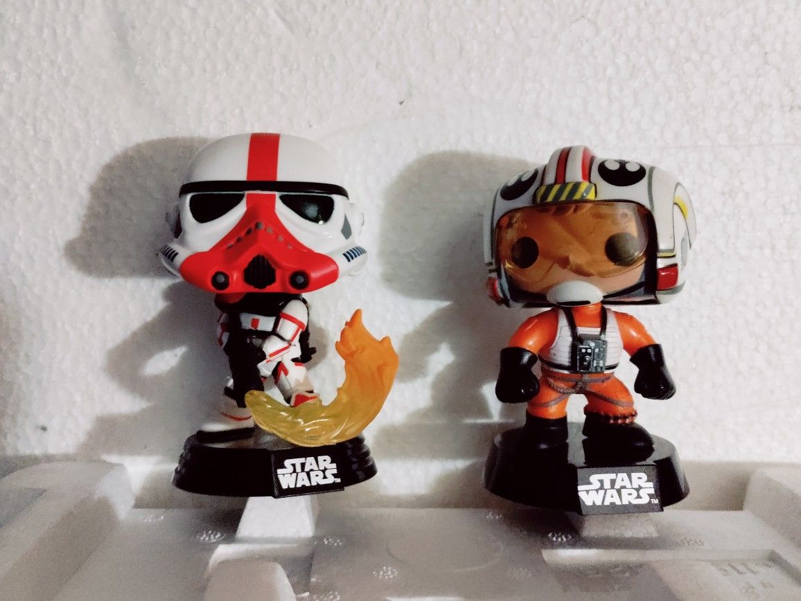 Two Star Wars Funko Bobbleheads