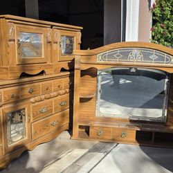 Dresser with mirror & nightstands