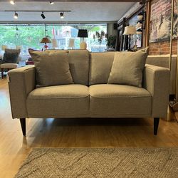 Aluminum Gray Mod Loveseat