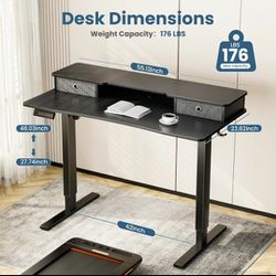 Standing Desk 55x24 In Black