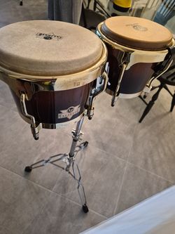 BONGOS LP W/STAND PROFESSIONAL QUALITY TOP OF LINE PERCUSSION INSTRUMENTS $180