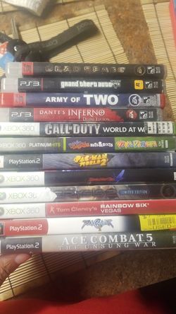 Various games xbox 360 Ps2 and ps3