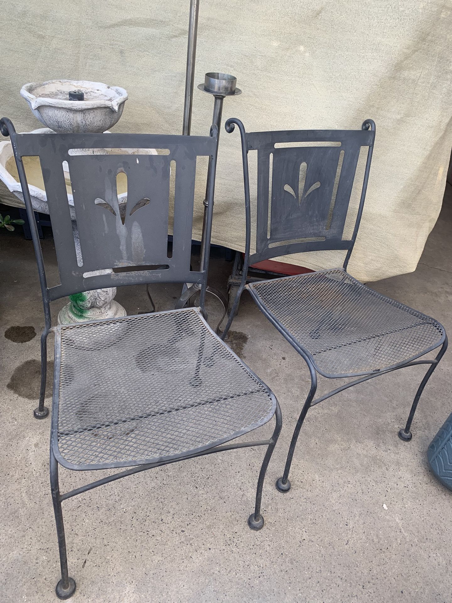 Metal Chairs 4 Patio Chairs 