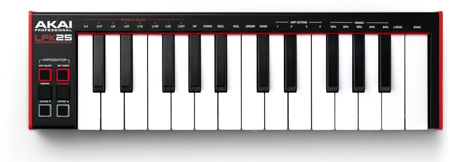 Akai LPK25 MK2 USB MIDI Laptop Performance Keyboard