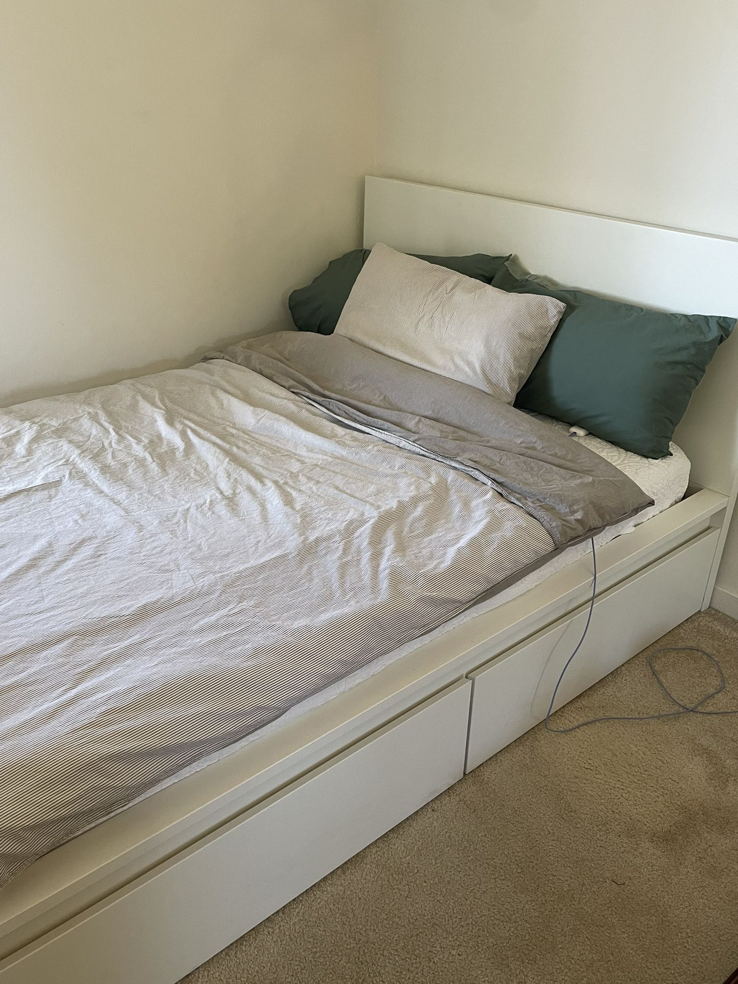 full size bed frame + mattress