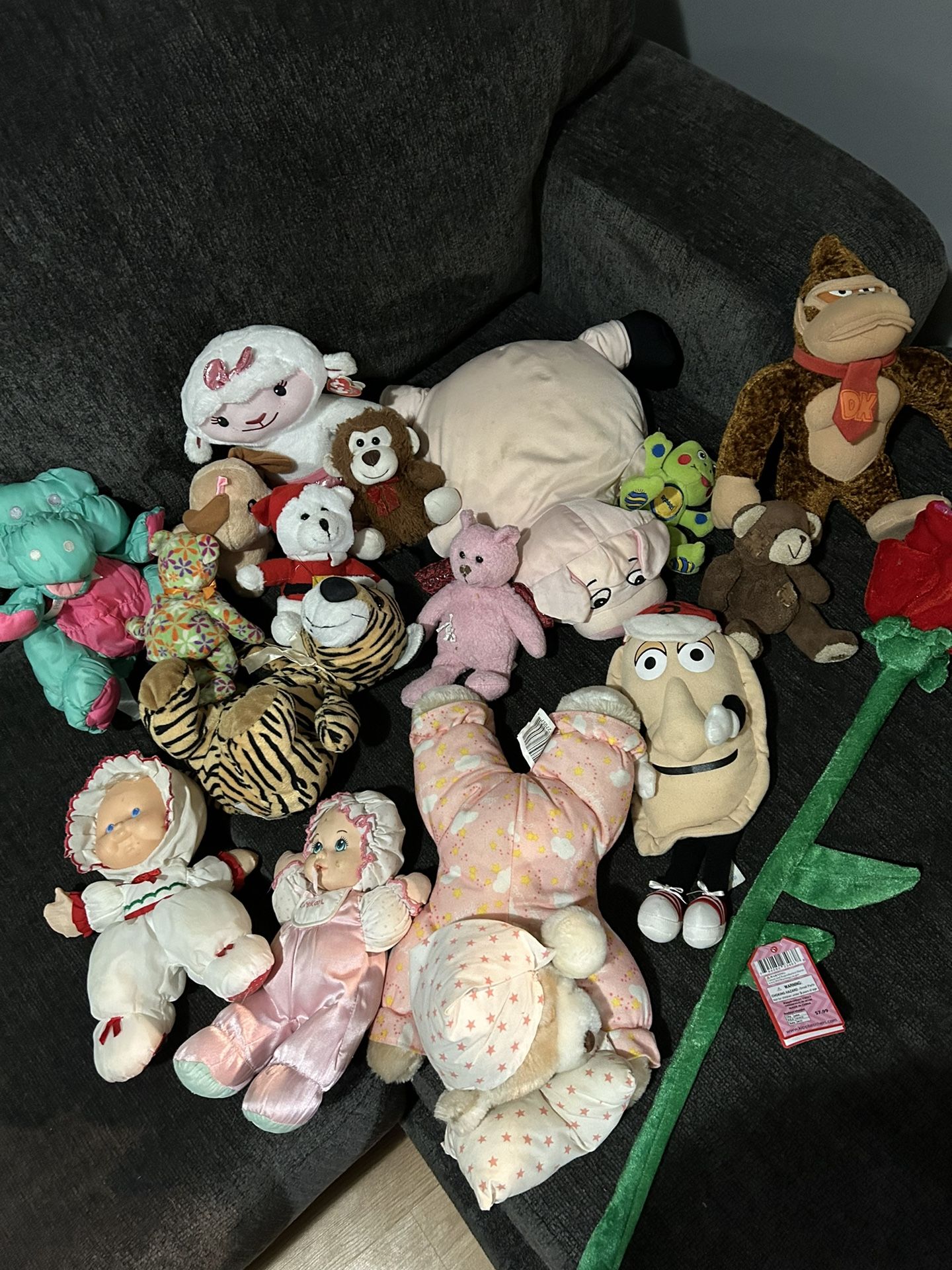 Assortment of stuffed animals