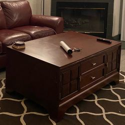 Solid mahogany coffee table