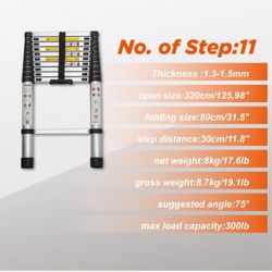 14.5’ Aluminum Telescopic Ladder 