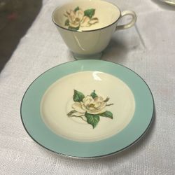 Lifetime China Co. Alliance Ohio Tortoise Tea Cup And Saucer