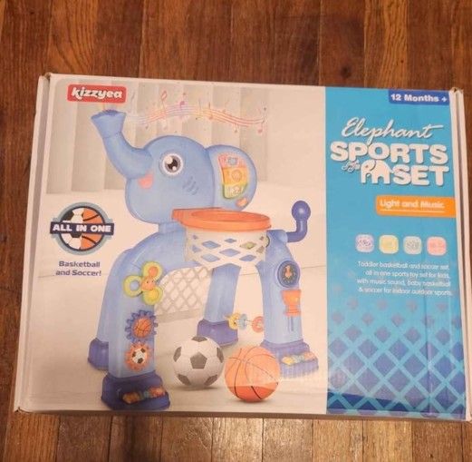 Elephant Toddlers Musical Toys Gift For 1 2 3 Years Old Kids, Basketball Hoop