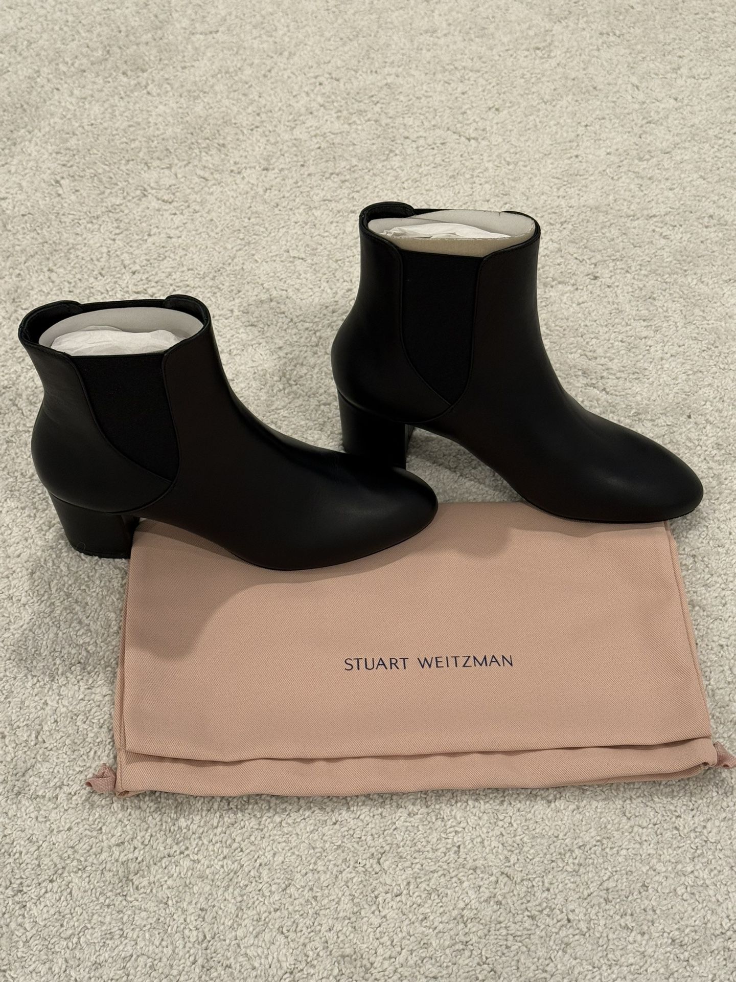 Stuart Weitzman Black Ankle Booties