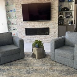 Custom swivel chairs (2) from sofa u love.