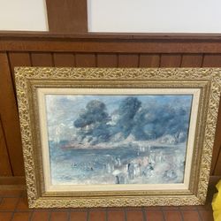 Pierre Auguste Renoir Painting of “The Beach At Pornic”