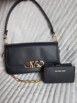 Michael Kors Black Shoulder Bag with Wallet