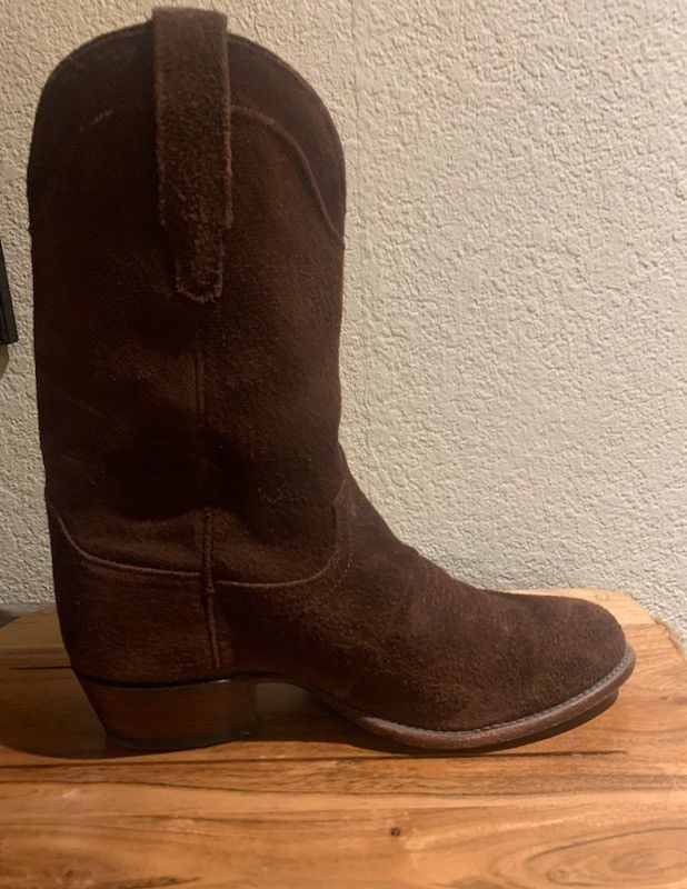 Tecova Brown Suede Western Cowboy Boots 11 EE