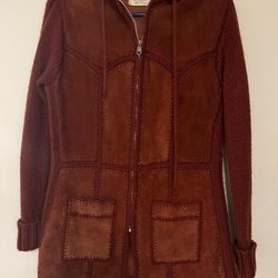 Women’s Vintage Leather/Acrylic Jacket 