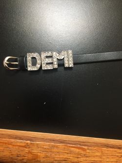 Faux Leather With RhinestoneLetters