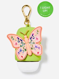Trending! BATH & BODY WORKS🌿🦋PINK FLORAL BUTTERFLY 🦋🌿Light-Up pocketbac holder