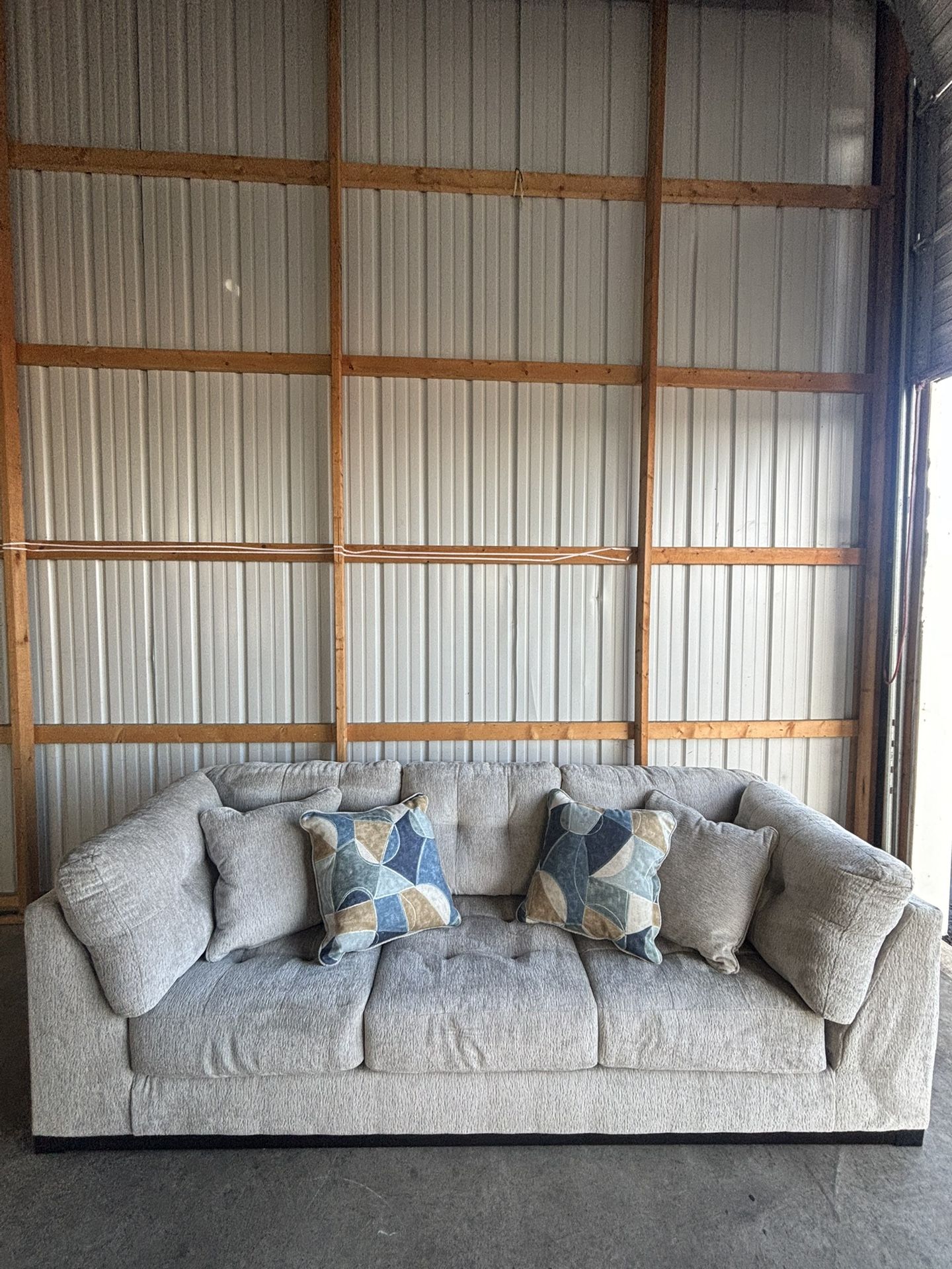 New Ashley Maxon Place Stone Sofa