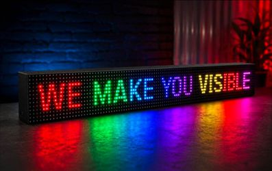 LED Programmable Sign 51"W x 6.33"H -WIFI- Indoor/Outdoor