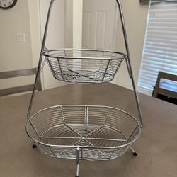 2-tiered steel basket 18x13x9