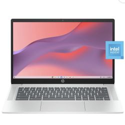HP 14 inch HD Chromebook Laptop Intel Processor N200 4GB RAM 128GB UFS Glacier Silver