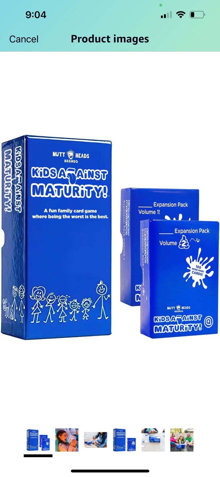 Kids Against Maturity: Card Game for Kids and Families, Combo Pack with Expansion #1 and #2