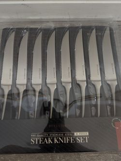Bellemain 8 PCs Premium Steak Knives Set - Steel Serrated Blades !New!