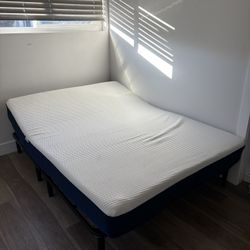 Like-New Adjustable Bed Frame + Mattress