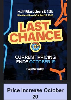 10/25 Bi-National Half Marathon Bib for Sale