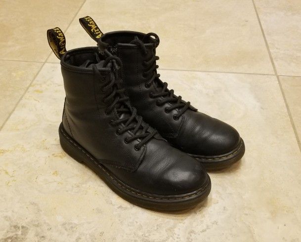 Dr Martens 1460 Junior Leather Boots, Sz 3, Excellent Like New